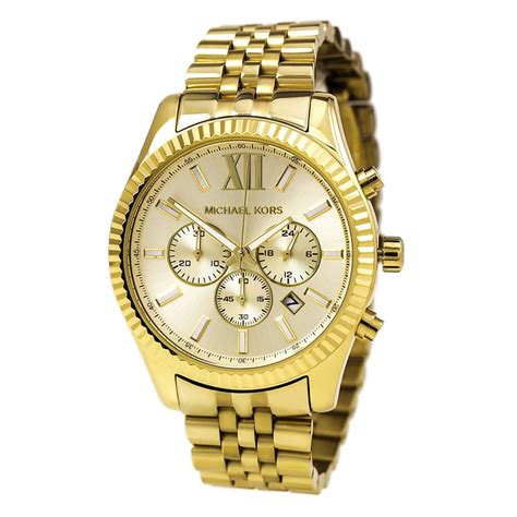 michael kors lexington gold tone chronograph men's watch mk8281|Michael Kors gold tone.